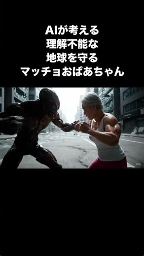 AIマッチョおばあちゃんはエイリアンから地球を守ります #ジム教育修士課程 #筋類補完計画
