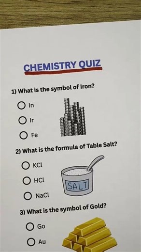 1M views · 5.8K reactions | Chemistry Quiz | QUIZZ | Facebook