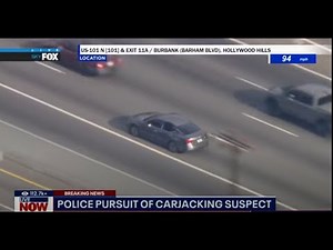 SKYFOX: Police chase of stolen Kia in Hollywood, Los Angeles