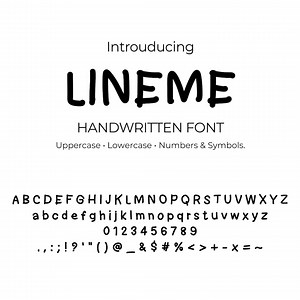 Lineme Handwritten Font • Rounded Marker Style (OTF TTF) - Etsy
