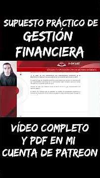 Supuesto práctico Gestión Financiera | Gestión de la Administración Civil (GACE)