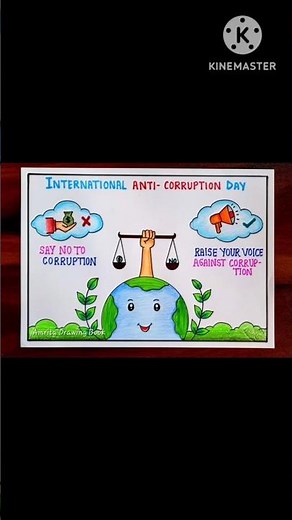Anti corruption poster making ideas drawing 💡😱