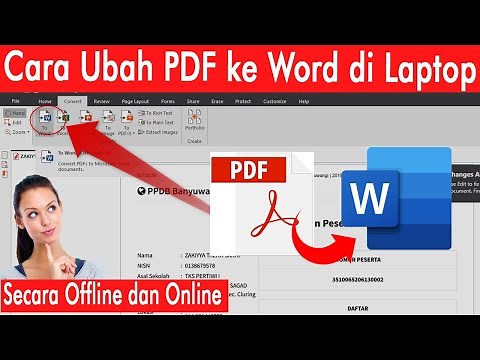 CARA UBAH DOKUMEN PDF KE WORD DI LAPTOP SECARA OFFLINE DAN ONLINE