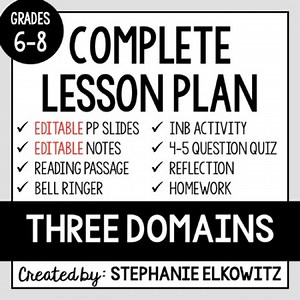 Three Domains Lesson | Printable & Digital
