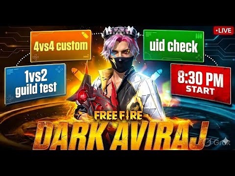 Free Fire Max 1vs2 Guild Test | Solo vs Duo Custom Match⚡