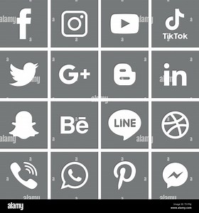 Social media icons set Logo Vector Illustrator Background, social, media, icon, snapchat, facebook, instagram, twitter, whatsapp, set, network Stock Vector Image & Art - Alamy