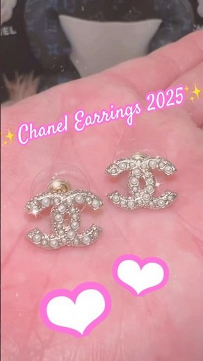 Chanel Earrings Gold, White Pearl & Crystal | Unboxing On My Channel ❤︎ #chanelearrings #2025