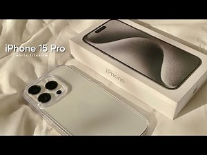 iPhone 15 Pro (white titanium) unboxing 🍎 + accessories & camera test | ASMR
