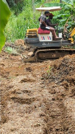 Excavator in Action | Cutting the Gutter Smoothly 🌾