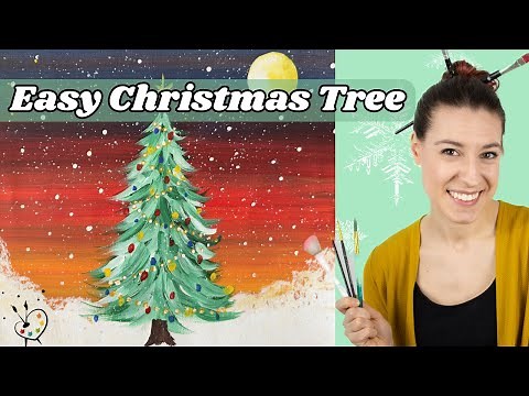 How To Paint an Easy Christmas Tree🎄