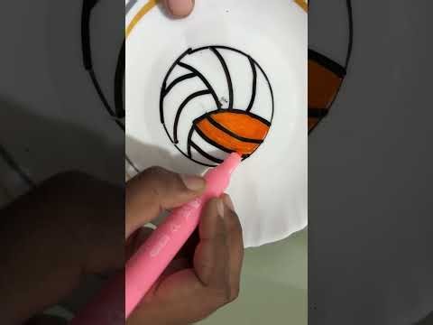 How to Draw Volleyball Step by Step 🏐 | Easy Sports Art