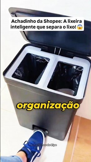 A lixeira que TODO BANHEIRO deveria ter! 🗑️✨ #shopee #achadinhos