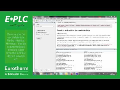 Set the Time and Date - Eurotherm E+PLC CODESYS tutorial