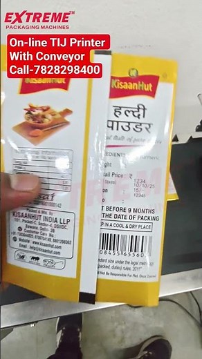 TIJ Printer With Conveyor!! MRP Date coding Machine