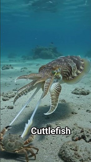 Cuttlefish: The Master of Color Changing! 🦑 #underwater