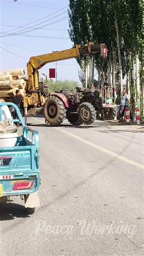 Tractor Crane Lifts Itself 😱Narrow Road Self-Rescue