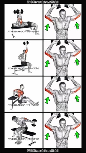 ✅️ Dumbbell Triceps Workout 🔥 Triceps Extension, One Arm French Prees, Bench Dips, Kick Back