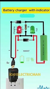 Battery Charging Indicator #electricbattery #electronics #electrical #batterycharging #battery