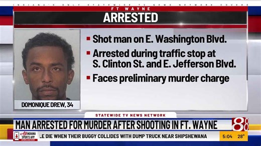 Man arrested for murder after shooting in Ft. Wayne