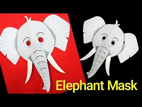 how to make elephant mask | elephant drawing | elephant craft | animal mask | project work | diy