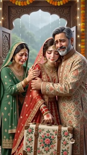 Emotional Indian Bride Vidai 😭❤️ | Ghibli Style Wedding #ghiblistyle #indianwedding #vidai #ghibli