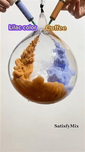 Gradient mix magic (lilac vs coffee) #mixingcolors#relaxvideo #trending #fyp #experiment