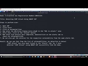 Detecting CSRF Attack using OWASP ZAP