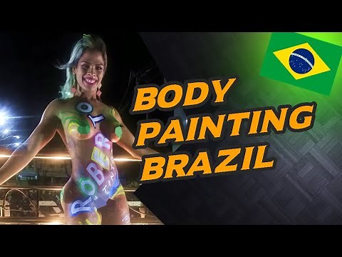Women dancing naked in public during carnival | Body painting Brazil