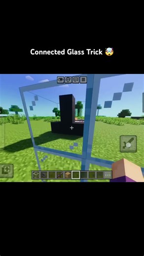 Connected Glass Trick 🫨| #minecraft #shorts