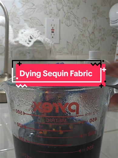 Dying Sequin Fabric. Trust the process.