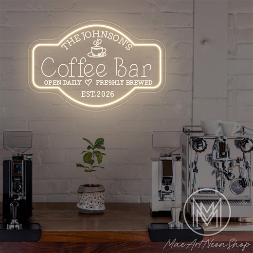 Custom Coffee Bar Neon Sign,personalized Coffee Bar Sign,cafe Shop Sign,coffee Bar Sign for Kitchen,coffee Corner Decor,coffee Lover Gift - Etsy