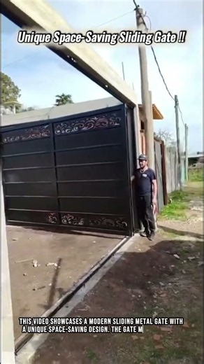 Unique Space-Saving Sliding Gate #innovation #construction