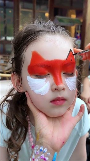 🌸✨ Cute Fox Face Painting ✨🌸
