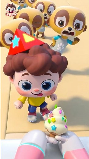 Learn to Line Up: Neo's Ice Cream Adventure🍦👫 #shorts