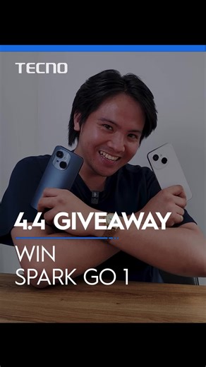 FREE TECNO SPARK GO 1? YES, PLEASE! 🏆 We’re giving away a brand-new phone during our 4.4 Live Sale, and YOU could be the lucky winner! 🎁 Just follow us, watch the live stream, and power tap as much as you can! #TECNOPhilippines #SPARKGo1 #Giveaway #44Sale