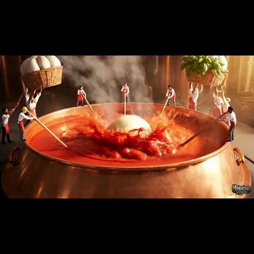 Microworkers Deliver Giant Ingredients for Colossal Pizza | Tiny Workers Shorts