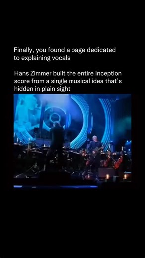 Explaining Vocals | ⏳ For Inception, Hans Zimmer didn’t just compose a soundtrack, he engineered a musical illusion. The entire score is mathematically... | Instagram