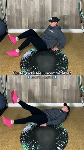 Flutter kicks feel uncomfortable? #fitnesstips #coreexercise