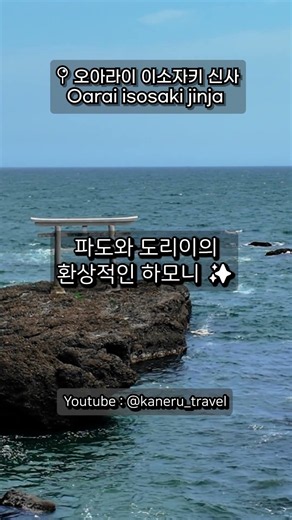 바다 위에 세워진 신비로운 도리이? 오아라이 이소사키 신사 랜선여행 ⛩️🌊 #shorts