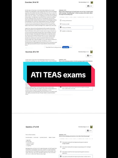 We have actual ATI TEAS exams questions and answers that will guarantee you excellent scores. We can also do the exams for you and pay us after results are out#teasreading #teas #teas #teasscience #teasquestions
