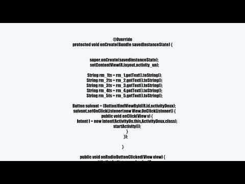 insertion of values radio buttons and edit text on click button