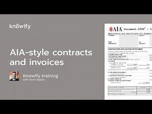 Knowify training: AIA contracts and invoicing
