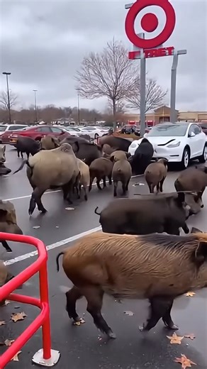 This just in—The parking lot has turned into a demolition derby and the feral hogs are the drivers, using their tusks to dismantle the vehicles piece by piece. Baton Rouge residents are seeing things they never imagined possible as 300-pound boars charge into quarter panels and rip off bumpers, bringing the entire concept of vehicle safety to a screeching, terrified halt. Louisiana has always been wild, but the behavior of these hogs today pushed the limits of what anyone considers normal for pr