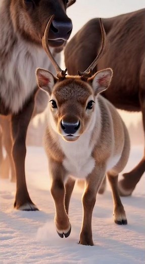 🦌 Baby Reindeer's First Winter Walk | Heartwarming Snow Adventure for Kids ❄️