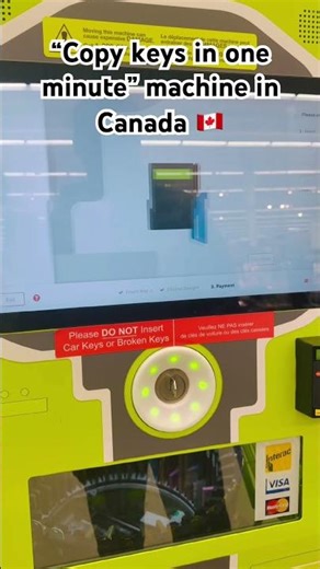 Copy keys in one minute machine in Canada 🇨🇦 #copykeys #keycopy #canada #travel #themaplejourney