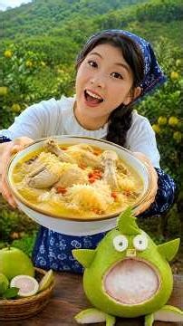 Pomelo Chicken Soup Donon Ki Jodi Cool 😂 | Funny Food Videos, Village Cooking / Food With Comedy