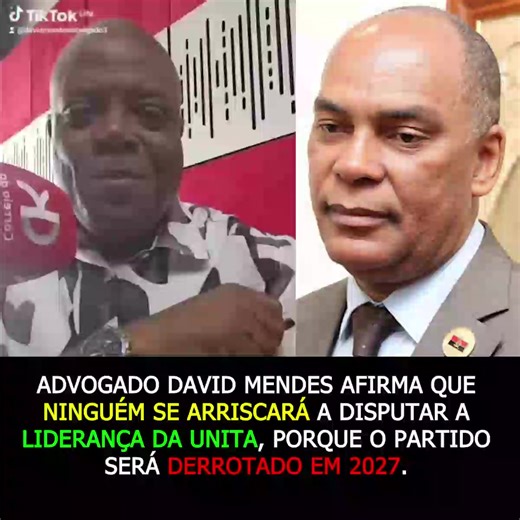 Advogado David Mendes afirma que ninguém se arriscará a disputar a liderança da UNITA, porque o partido será derrotado em 2027. | Vão Sabe Bem