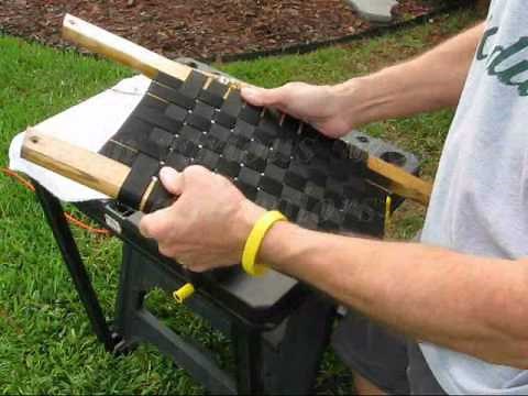 Re-webbing one of the seats for the Old Town Pack Canoe