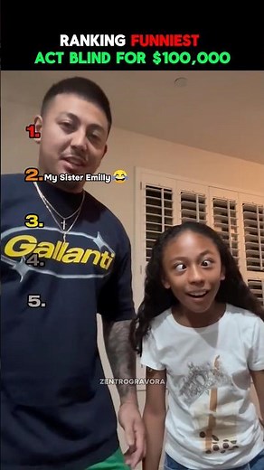 Ranking Funniest Act Blind for $100,000 🤣 #funny #shorts #blindprank