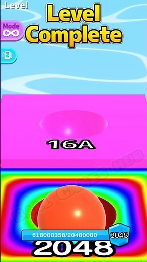 INSANE JUMP! 😱 | 8192 Orange Ball into 2048 Rainbow Tile 🔥 Ball Run 2048 #shorts